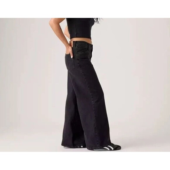 Levi's Woman's '94 Baggy Wide Leg Black Jeans 26X31 NWT Vintage Retro Inspired - Picture 2 of 9